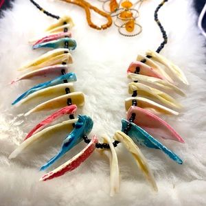 Vintage Jewelry Lot Earrings, Shell Necklace & Bracelet